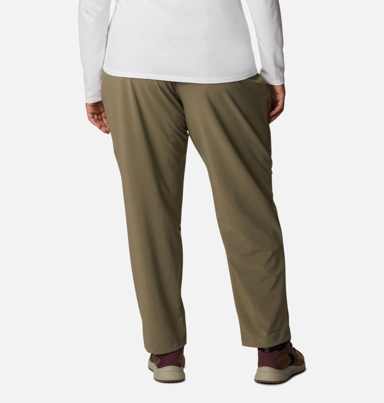 Women's Columbia Pleasant Creek Core Pants Khaki | Plus Size CA-X38AL